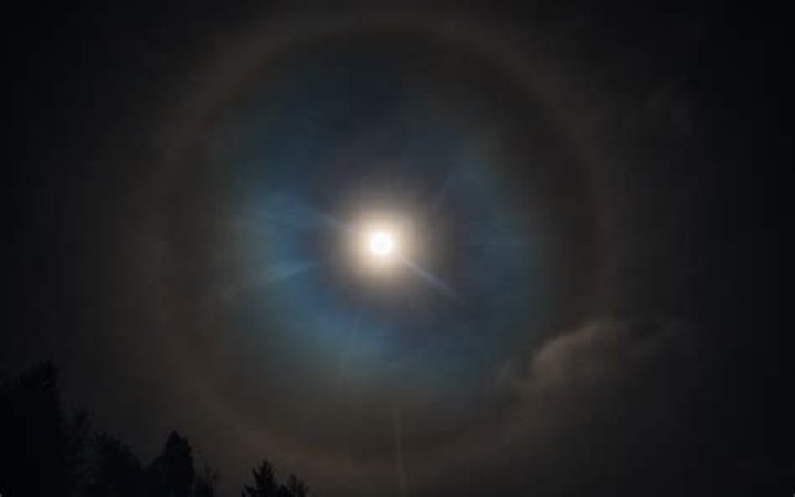 What is a red halo moon?