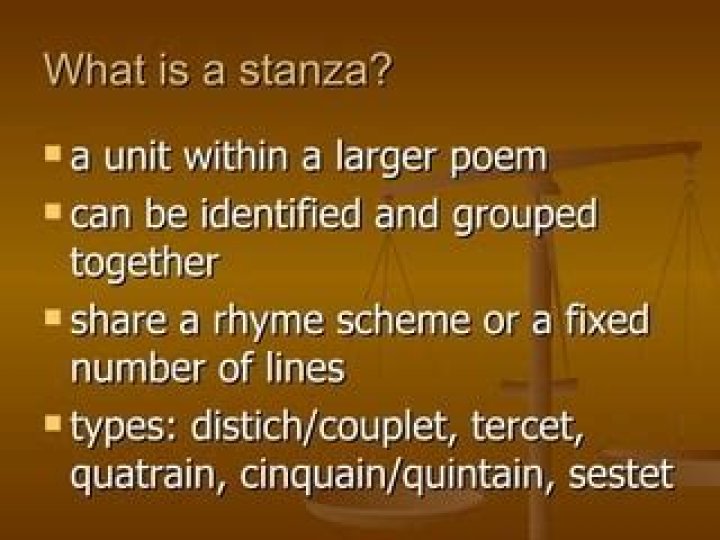 What is a sestet stanza?