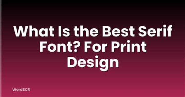 What is the best serif font?