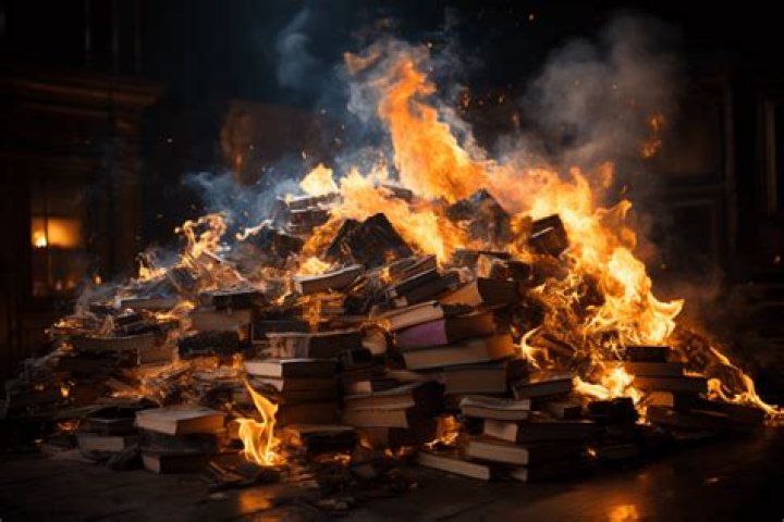 What is the danger of burning books?