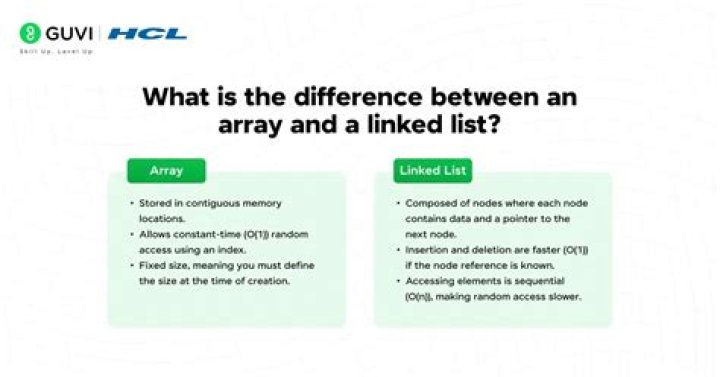 What is the difference between an array and a linked list?