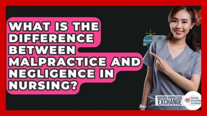 What is the difference between malpractice and negligence in nursing?