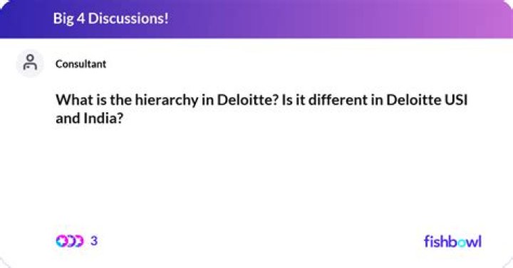 What is the hierarchy in Deloitte?