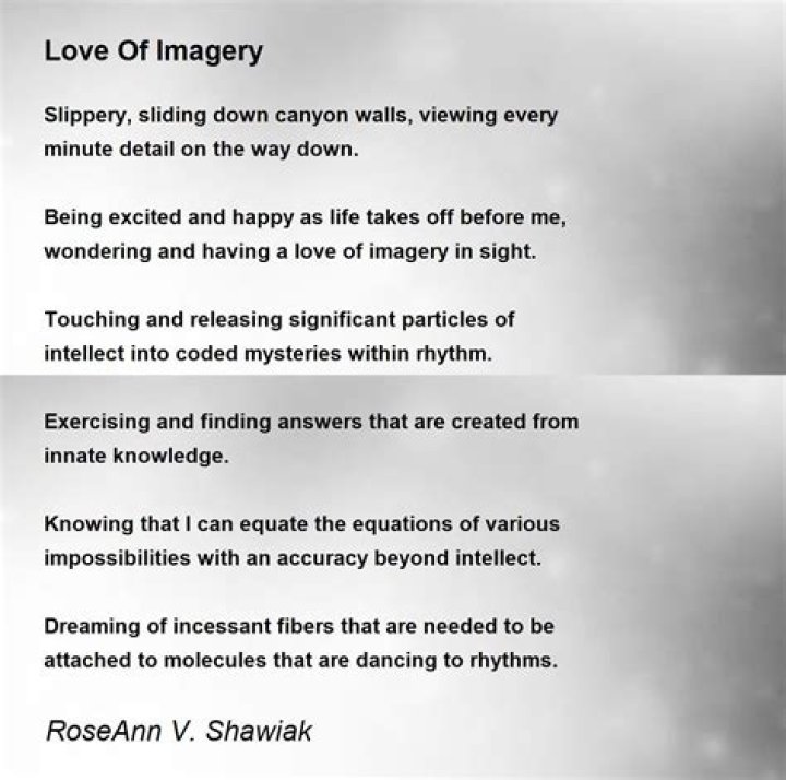 What is the imagery of the poem?