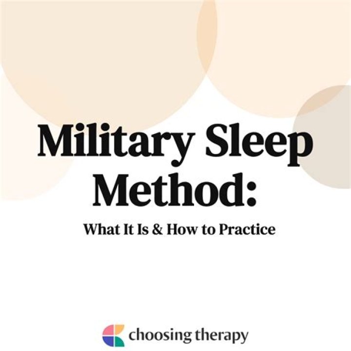 What is the military sleep method?