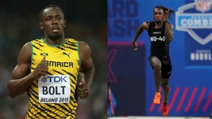 What is Usain Bolt's 40-yard?