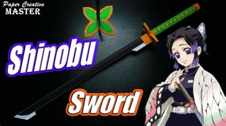 What is written on Shinobu's sword?