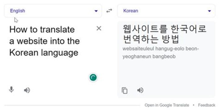 What is your name in Korean Google Translate?