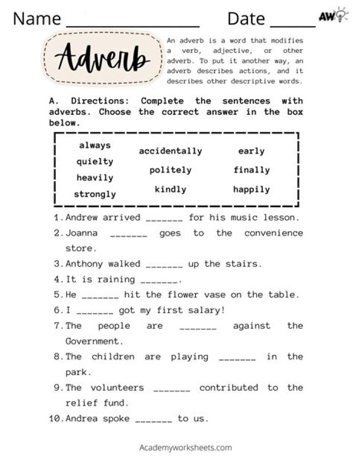 What kind of adverb is brightly?