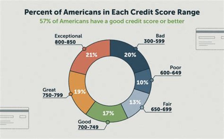 What percentage of the population has a credit score over 700?