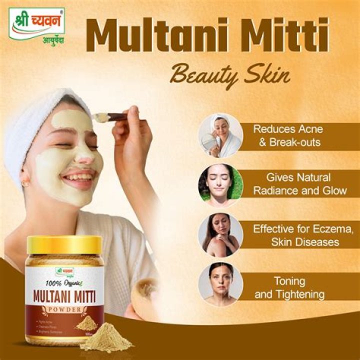 What should be added in multani mitti for glowing skin?