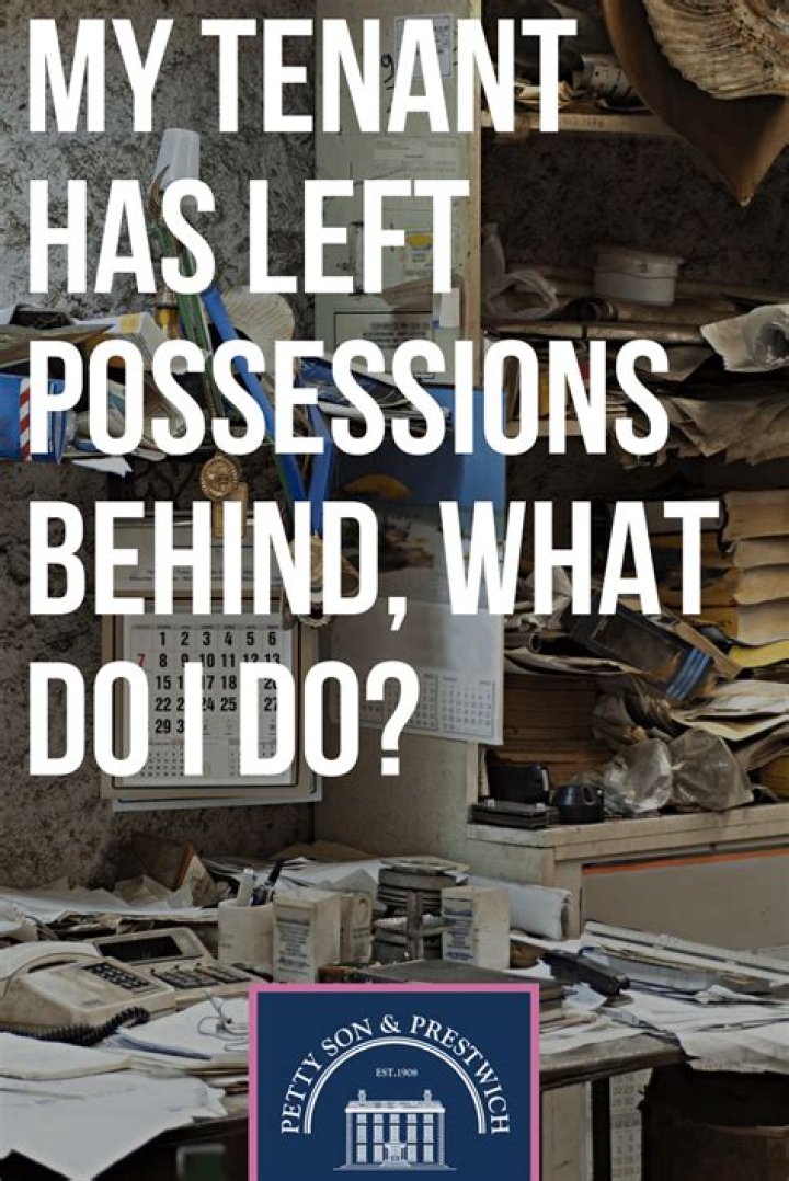 What to do if a tenant has left possessions behind?