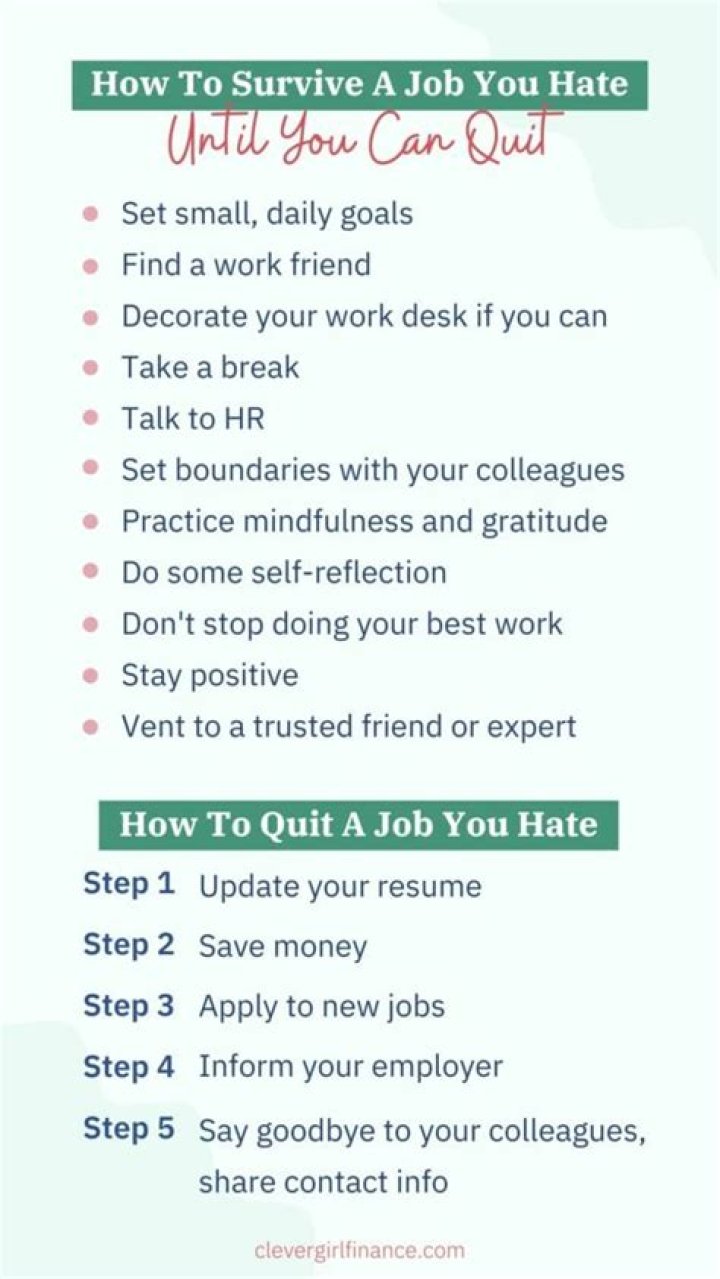 What to do when you hate your job and you can't quit?