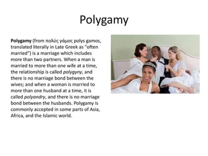 When a woman is married to more than one husband at a time?