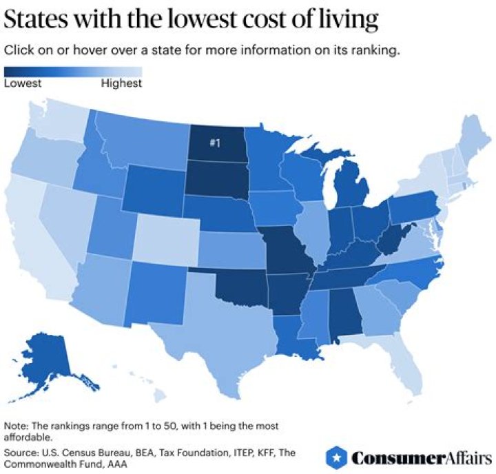 Where the cost of living is lowest?