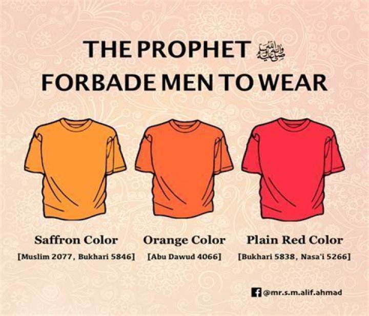 Which color is forbidden in Islam?