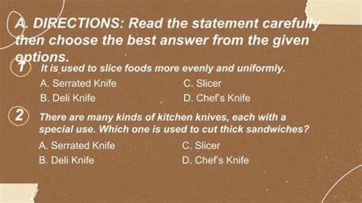 Which one is used to cut thick sandwiches?