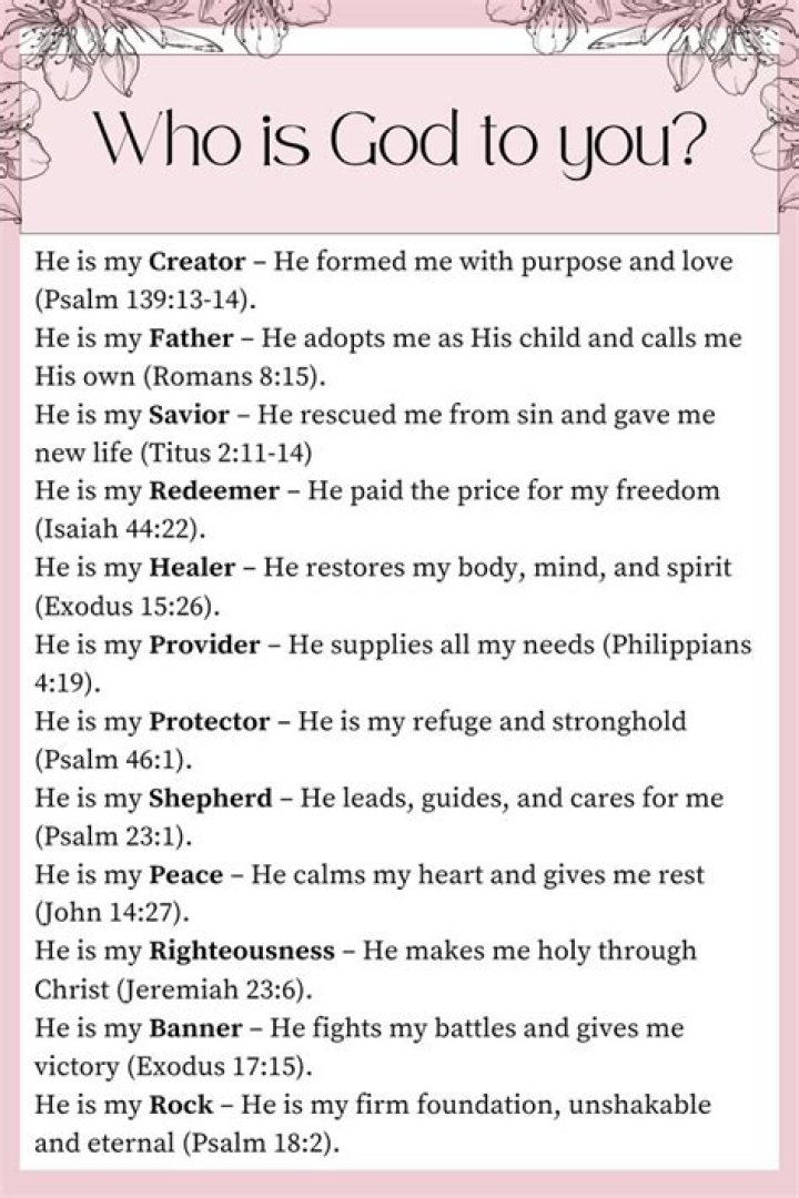 Who is God to us?