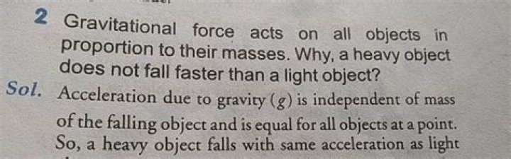 Why a heavy object does not fall faster than a light object?