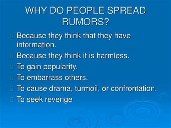 Why do narcissists spread rumors?