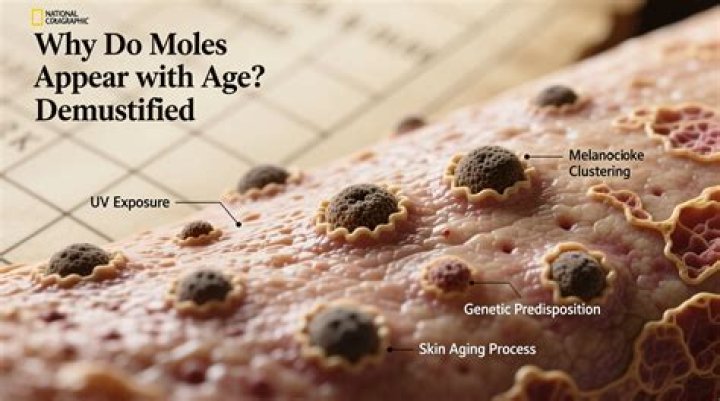 Why do we get moles as we age?
