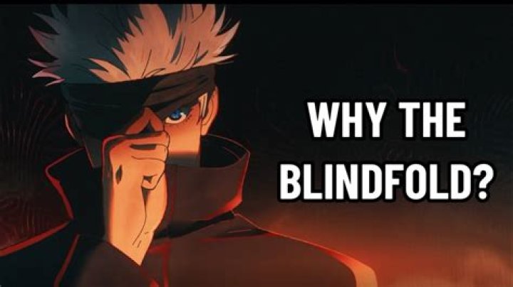 Why does Gojo remove his blindfold?
